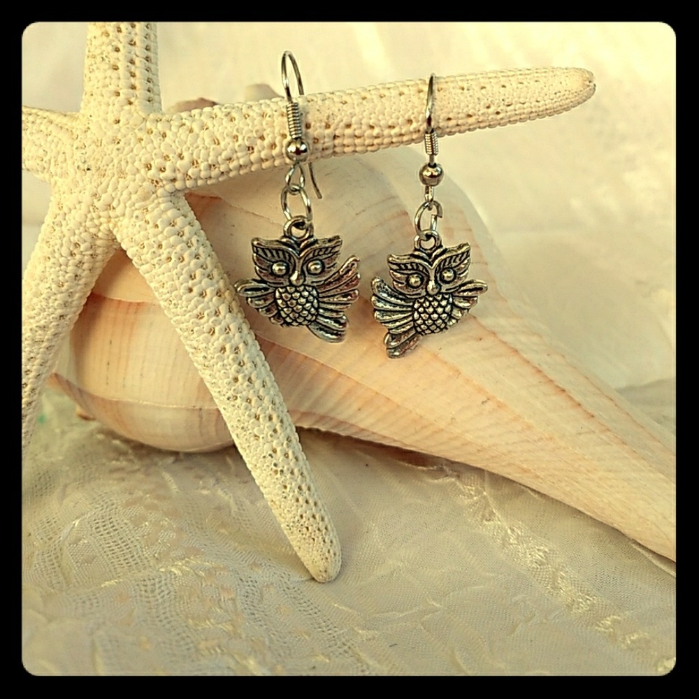 NEW Handmade Owl Dangle Earrings